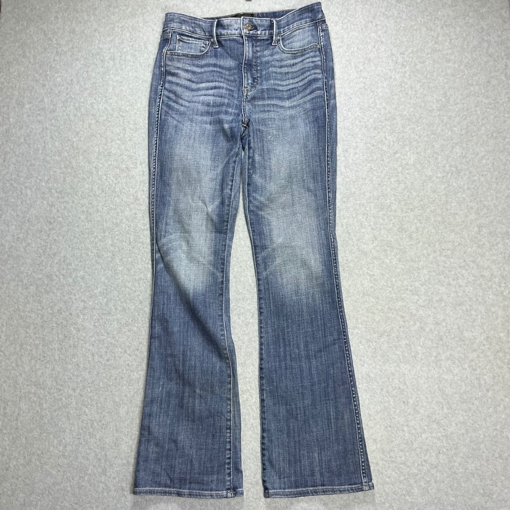 White House Black Market High-Rise Skinny Flare Everyday Soft Jeans Blue 6